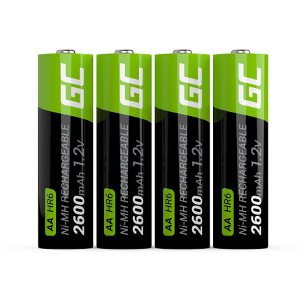Green cell akumulatorki paluszki 4x aa r6 2600mah