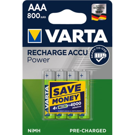 Zestaw akumulatorków aaa varta ready2use 56703101404 (800mah   ni-mh)