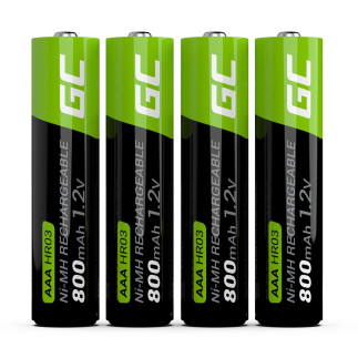 Green cell akumulatorki paluszki 4x aaa r3 800mah