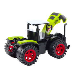 Traktor farmerski duży napęd frykcyjny zielony pojazd rolniczy