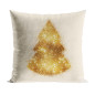 Brokatowa choinka poszewka dekoracyjna velvet 40x40cm beżowa EAN: 5906450011762