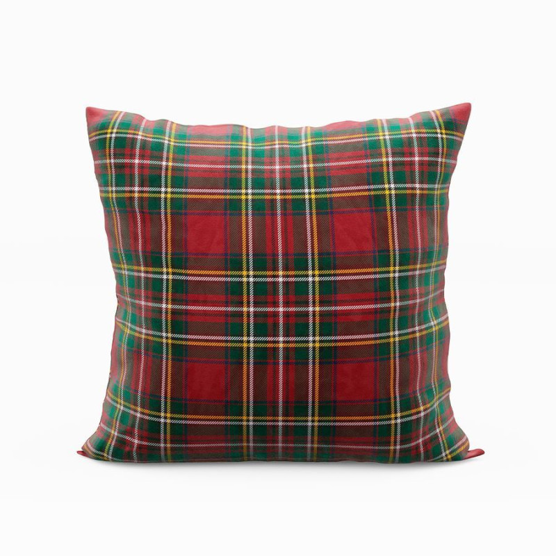 Krata Szkoci Czerwona Poszewka Dekoracyjna Velvet 40x40cm, EAN: 5907693227170