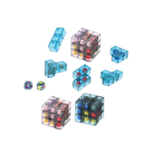 Różowa Kostka Logiczną Układanka Puzzle - EAN: 5905991026402