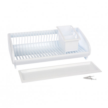 Suszarka do naczyń z ociekaczem biała 47,5x22x20cm EAN: 5900119051915