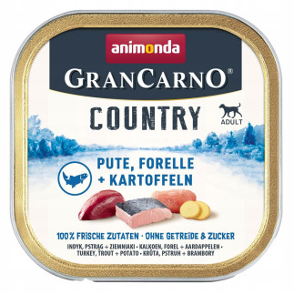 Animonda grancarno country indyk,pstrąg,ziem. 150g