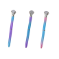 Długopis z diamentem kolorowy niebieski wkład 0.7mm mix