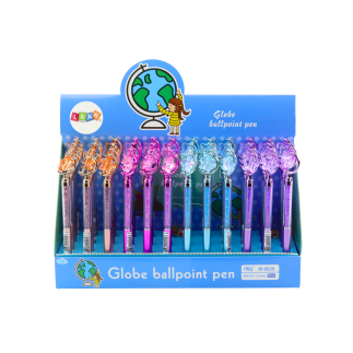Długopis z gwiazdką diamenciki niebieski wkład 0.7mm mix