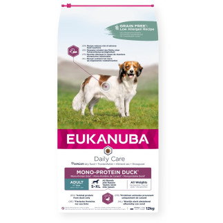 Eukanuba daily care adult protien kaczka - sucha karma dla psa 12 kg