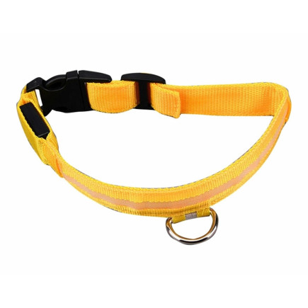 Ag232b obroża świecąca led 34-42cm yello
