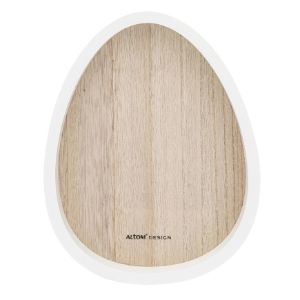 Patera dekoracyjna drewniana jajko 18,5x23,5 cm EAN: 5904252390528