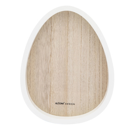 Patera dekoracyjna drewniana jajko 15,5x19,5 cm EAN: 5904252390498