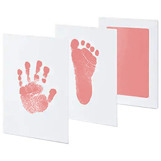 Da83b niebrudzący odcisk rączki stópki    10x15,3 cm pink