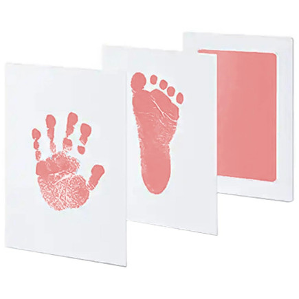 Da83b niebrudzący odcisk rączki stópki    10x15,3 cm pink