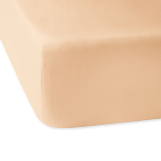 Prześcieradło satyna bawełniana z gumką jasny beż 044/120x200