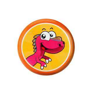 Dysk latający frisbee z dinozaurem pomarańczowy 20 cm