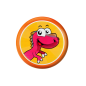 Dysk latający frisbee z dinozaurem pomarańczowy 20 cm