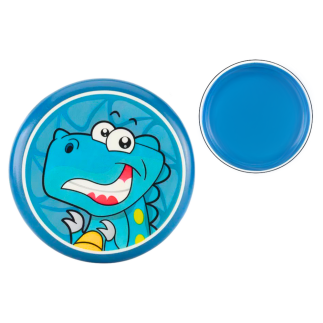 Dysk latający frisbee z dinozaurem niebieski 20 cm