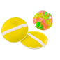 Gra zręcznościowa z paletkami okrągłymi i przyssawkami, żółta - EAN: 5905991027270