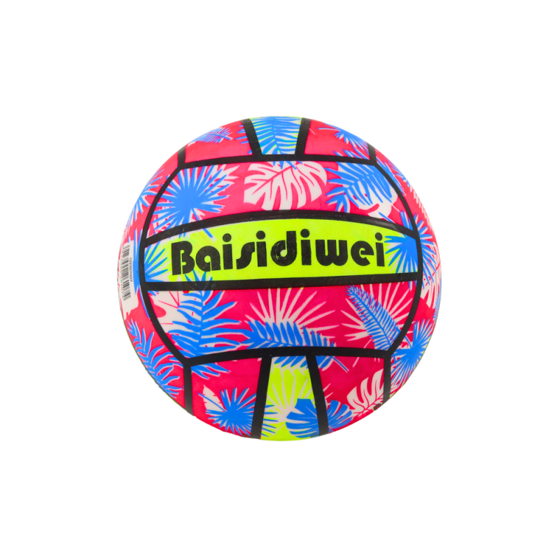 Piłka gumowa jaskrawa z liśćmi różowo-niebieskimi 24 cm | EAN: 5905991028222 Piłka gumowa jaskrawa z liśćmi różowo-niebieskimi 24 cm | EAN: 5905991028222