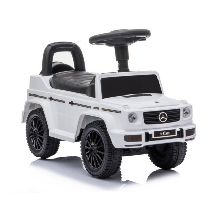 Jeździk mercedes g-class 652 biały dźwięk klaksonu silnika