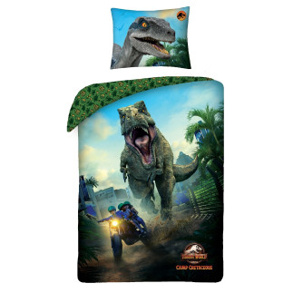 Pościel bawełna 140x200+1p70x90 Jurassic World Tyranozaur Rex