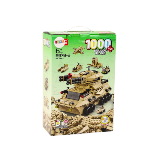 Zestaw klocków czołg wojskowy militarny piaskowy 1000 el
