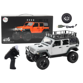 Auto terenowe zdalnie sterowane rc 2.4g napęd 4x4 siwy