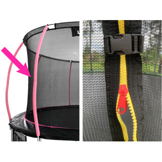Siatka wewnętrzna do trampoliny sport max 16ft różowa