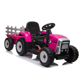 Traktor na akumulator z przyczepą xmx611 różowy