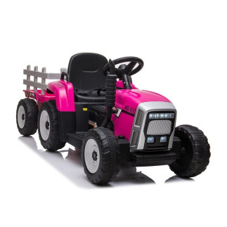Traktor na akumulator z przyczepą xmx611 różowy