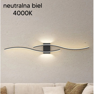 Zd149a lampa scienna kinkiet czarny 60cm  day light