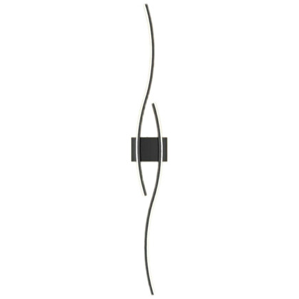 Zd149b lampa scienna kinkiet czarny 60cm  ciepły biały