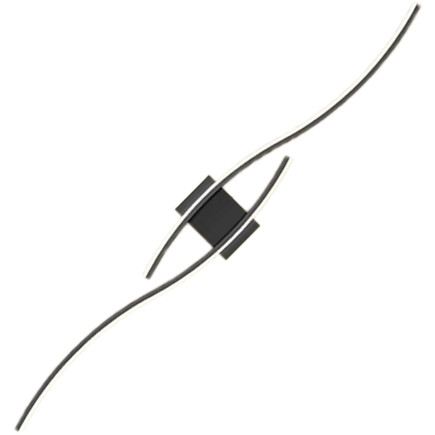Zd149b lampa scienna kinkiet czarny 60cm  ciepły biały