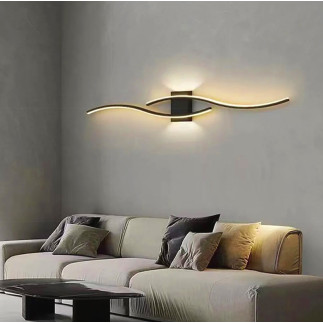 Zd149b lampa scienna kinkiet czarny 60cm  ciepły biały