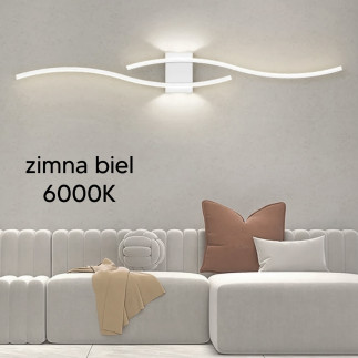 Zd150 lampa scienna kinkiet biały 60cm    zimny biały