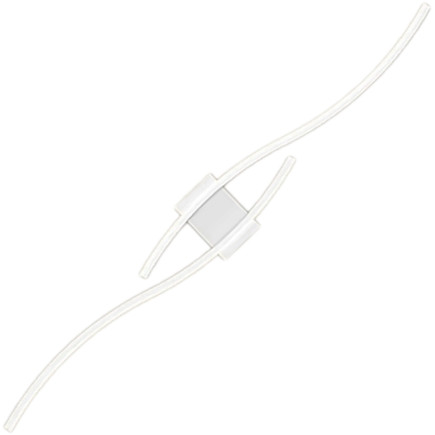 Zd150b lampa scienna kinkiet biały 60cm   ciepły biały