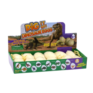 Zestaw archeologiczny wykopaliska dinozaury jaja karty 12 sztuk