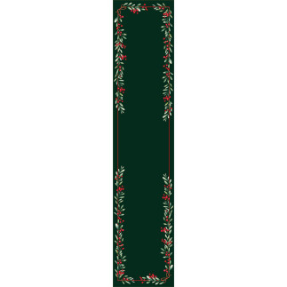 Jarzębina bieżnik nina wodoodporna, 38x180cm, kolor 002 zielony