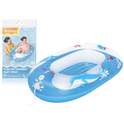 Dmuchana łódka niebieska delfin 102 x 69 cm bestway 34037