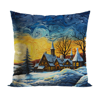 Miasteczko poszewka dekoracyjna velvet, 40x40cm, kolor wielokolorowy EAN: 5906450011809