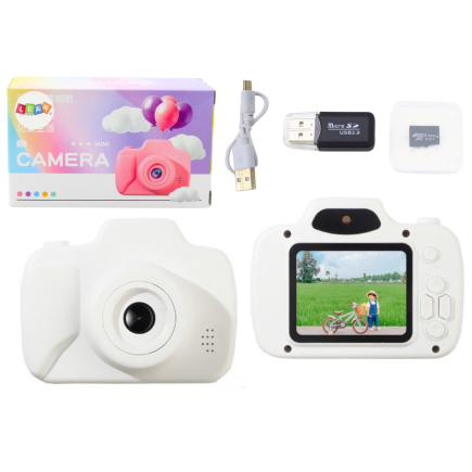 Aparat dla dzieci zdjęcia nagrywanie gry karta pamięci 64gb biały