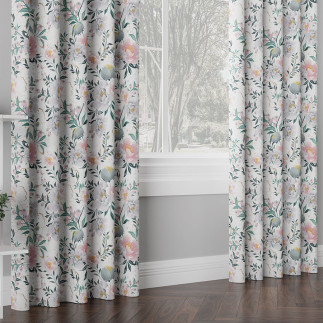 Flaura tkanina dekoracyjna velvet, 150cm, kolor 001 biały