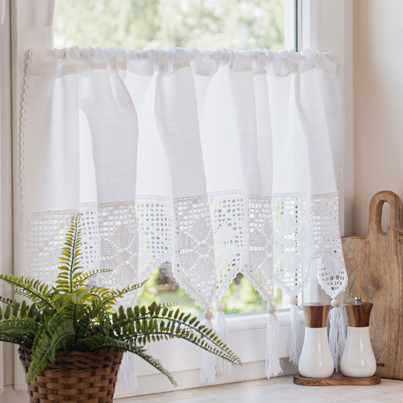 Zazdrostka Rachela gotowa z ażurem 100x45cm biały EAN: 5907693284791