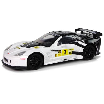 Auto sportowe wyścigowe R/C Corvette C6.R biały 2.4G z światłami - EAN: 5904204756624