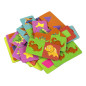 Dwustronne domino dinozaury 10 cm, 28 el., gra logiczna puzzle - EAN: 5905884450253