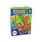 Dwustronne domino dinozaury 10 cm, 28 el., gra logiczna puzzle - EAN: 5905884450253
