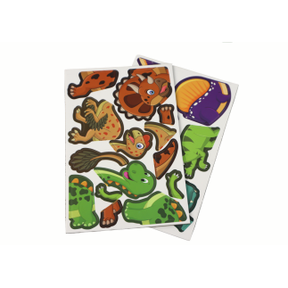 Edukacyjny zestaw puzzli magnetycznych z motywem dinozaurów