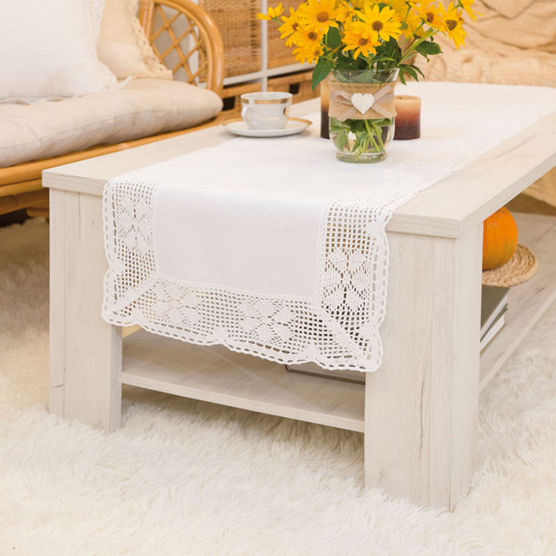 Bieżnik Rachela z ażurem 60x120cm biały EAN: 5907693284708