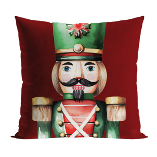 Dziadki do orzechów poszewka dekoracyjna velvet czerwona 45x45cm, kolor 003 EAN: 5906450011632