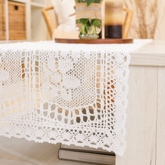 Iness bieżnik ażurowy, szerokość 50 x wysokość 100cm, kolor 001 biały